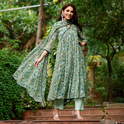 Bhairavi Georgette Gher Set