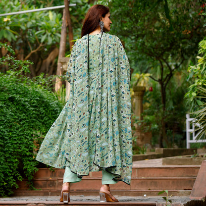 Bhairavi Georgette Gher Set