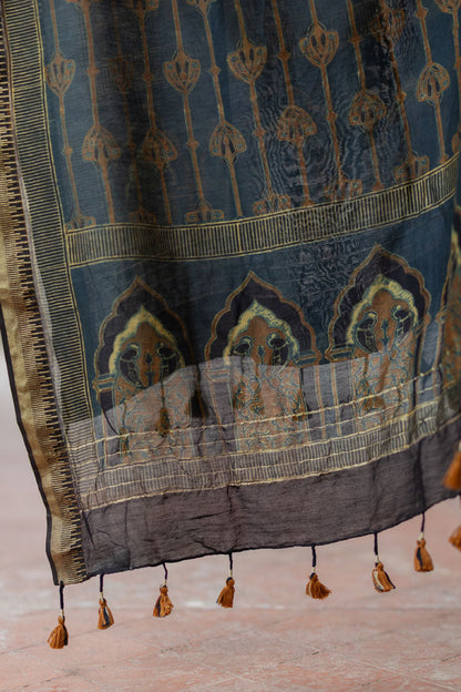 Chanderi Silk Kurta Set of 3 - Ruman Bagh 06