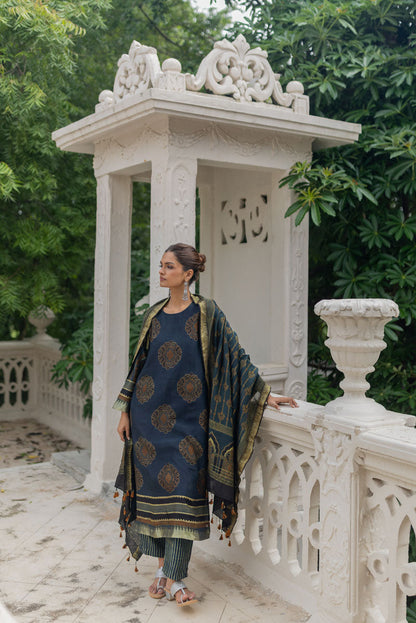 Chanderi Silk Kurta Set of 3 - Ruman Bagh 06