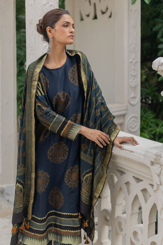 Chanderi Silk Kurta Set of 3 - Ruman Bagh 06