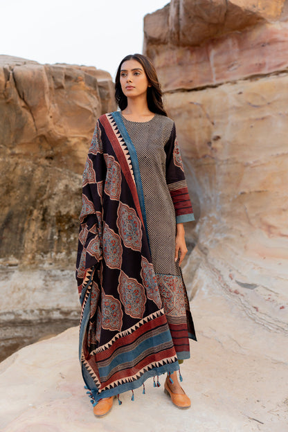 Set of 3 - Kurta, Dupatta & Culotte - Swa 03