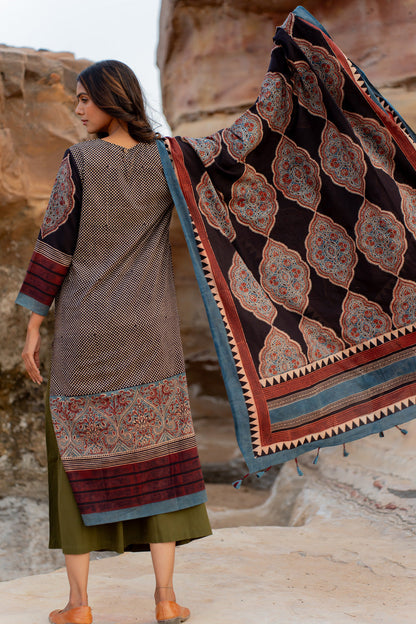 Set of 3 - Kurta, Dupatta & Culotte - Swa 03