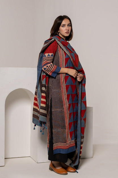 Set of 3 - Kurta, Dupatta & Culotte - Aabaan 04