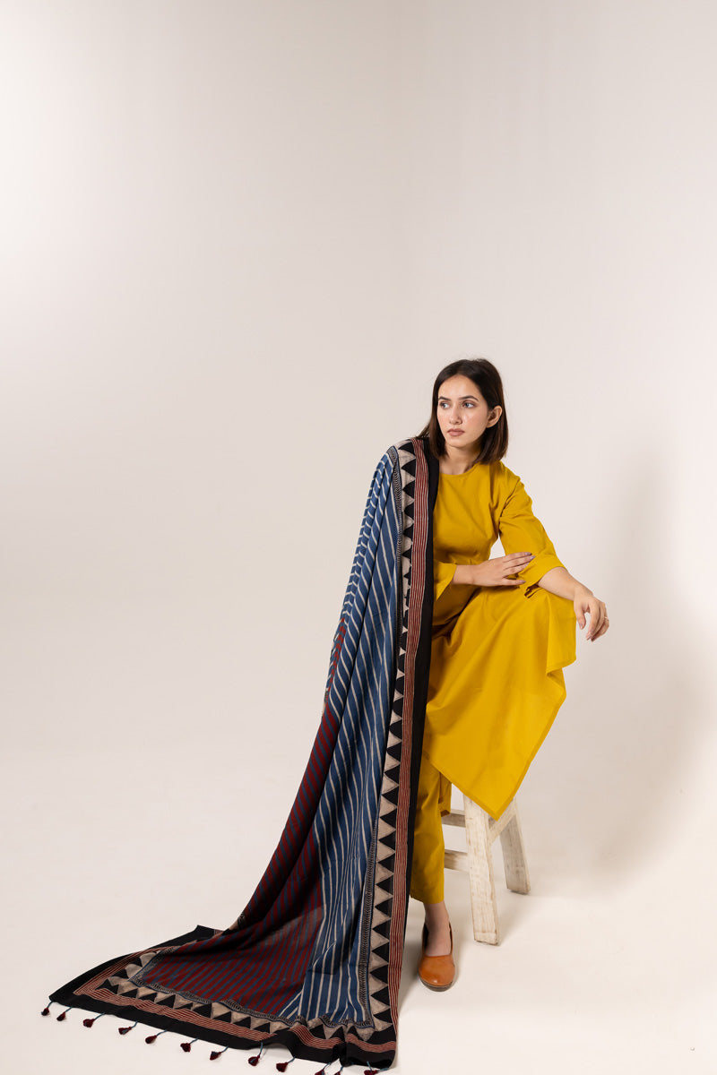 Set of 3 - Kurta, Dupatta & Pants - Aabaan 05