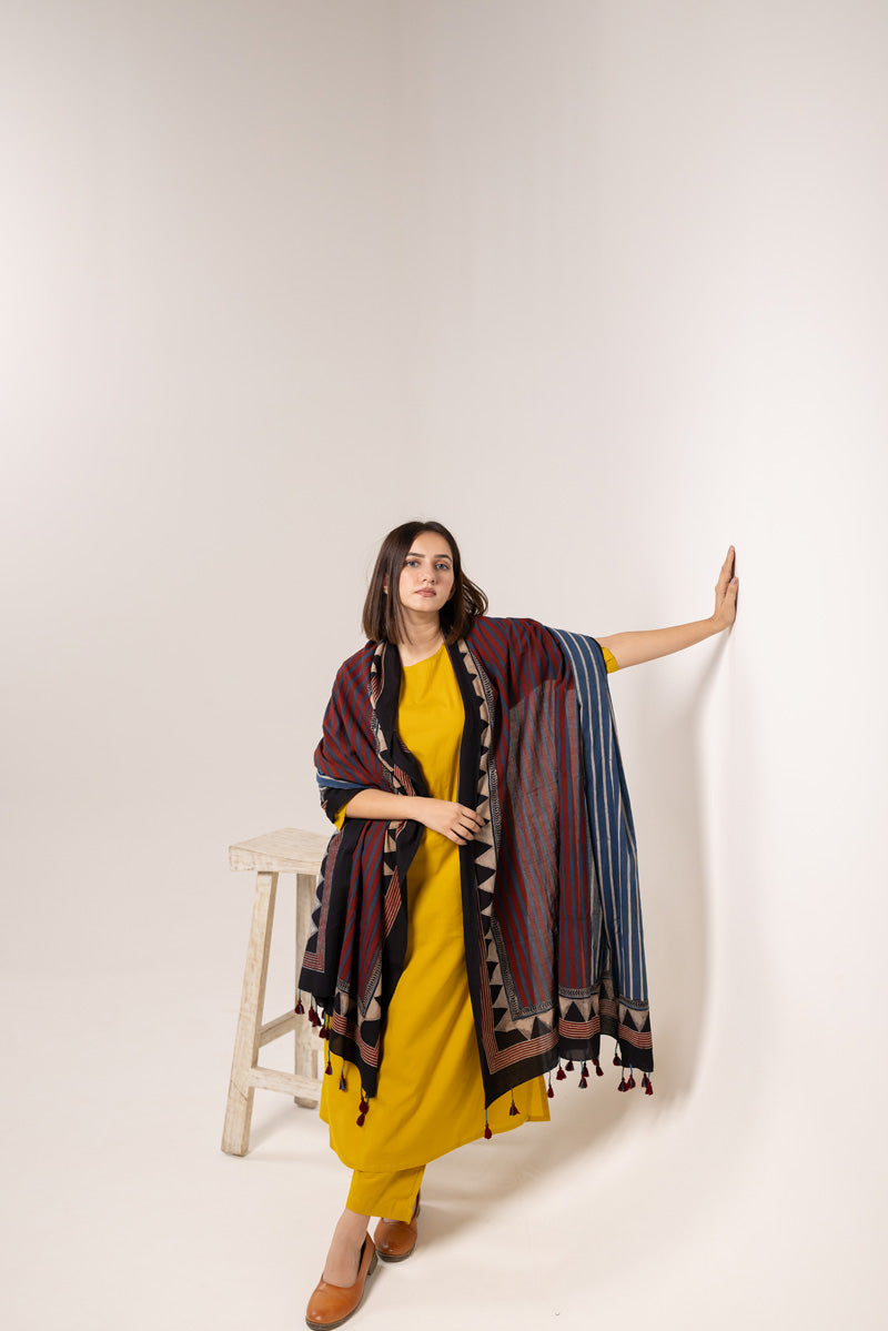 Set of 3 - Kurta, Dupatta & Pants - Aabaan 05