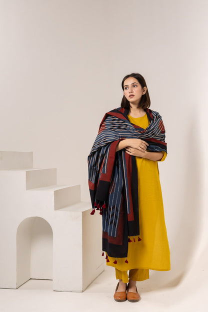 Set of 3 - Kurta, Dupatta & Pant - Earthy Echoes 02