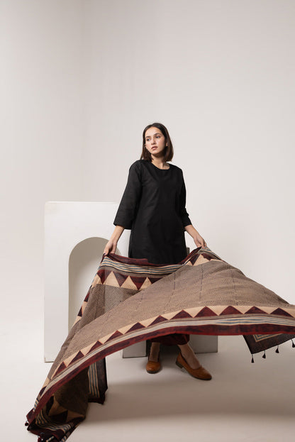 Set of 3 - Kurta, Dupatta & Culotte - Aabaan 07