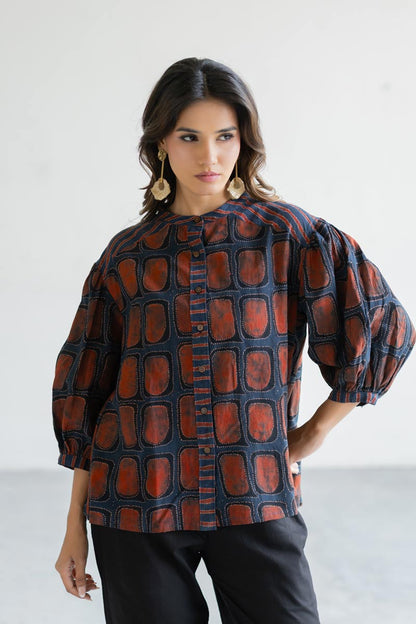Amlan Top - Kumo Indigo