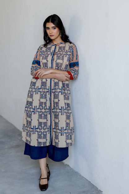 Pintuck Kurta - Avira Natural White
