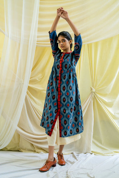 Pintuck Kurta - Indigo Nirmal
