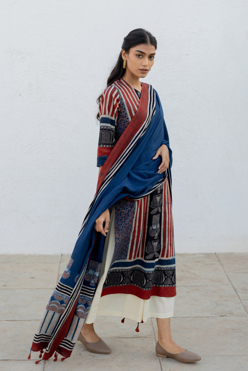 Set of 3 - Kurta, Dupatta & Culotte - Adira 01
