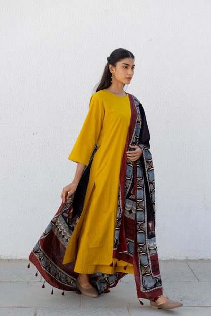 Set of 3 - Kurta, Dupatta & Culotte - Adira 04