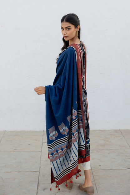 Set of 3 - Kurta, Dupatta & Culotte - Adira 01