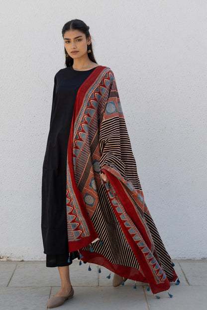 Set of 3 - Kurta, Dupatta & Culotte - Adira 05