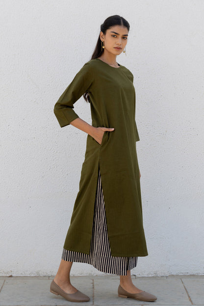 Set of 3 - Kurta, Dupatta & Culotte - Adira 07