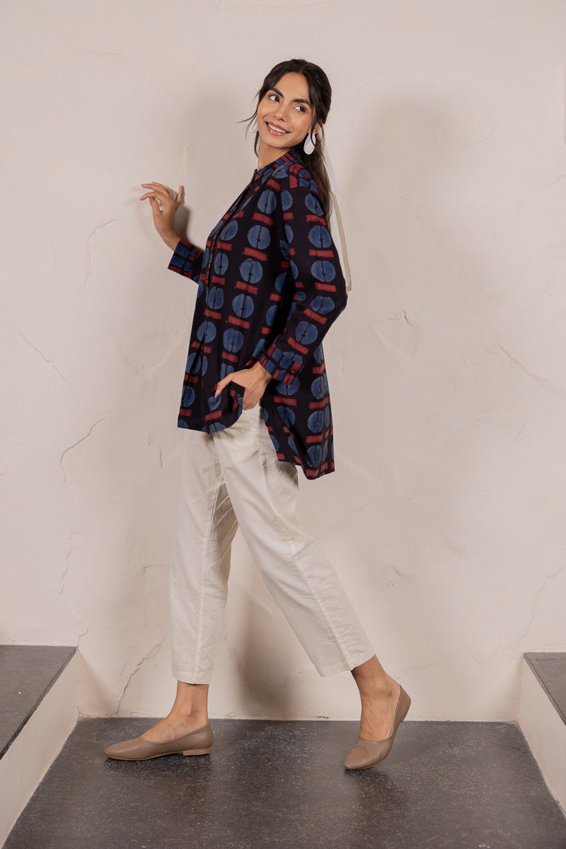 Mandarin Collar Top - Raah