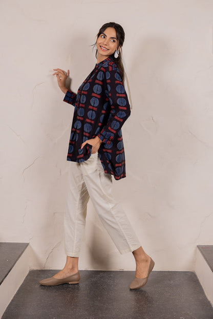 Mandarin Collar Top - Raah