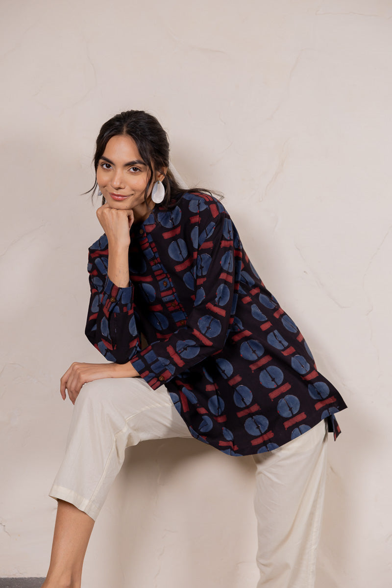 Mandarin Collar Top - Raah