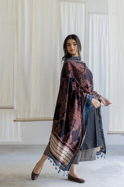 Set of 3 - Kurta, Culottes & Dupatta - Mrida 20