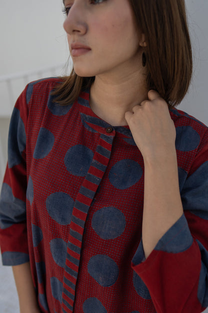 A-Line Kurta - Red