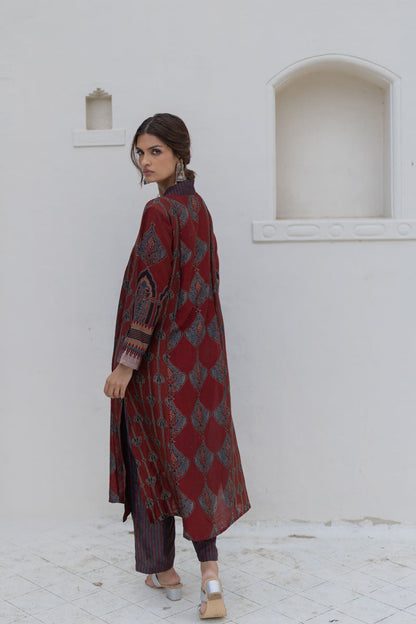 Chanderi Silk Aru Kurta Set of 2 - Gulnaar