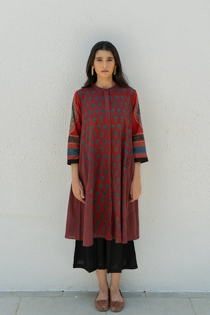 A-line Kurta - Baani Red